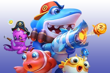 56jl Arcade-style fishing game featuring underwater shooting action